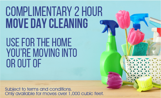 Complimentary 2 Hour Cleaning on Move Day